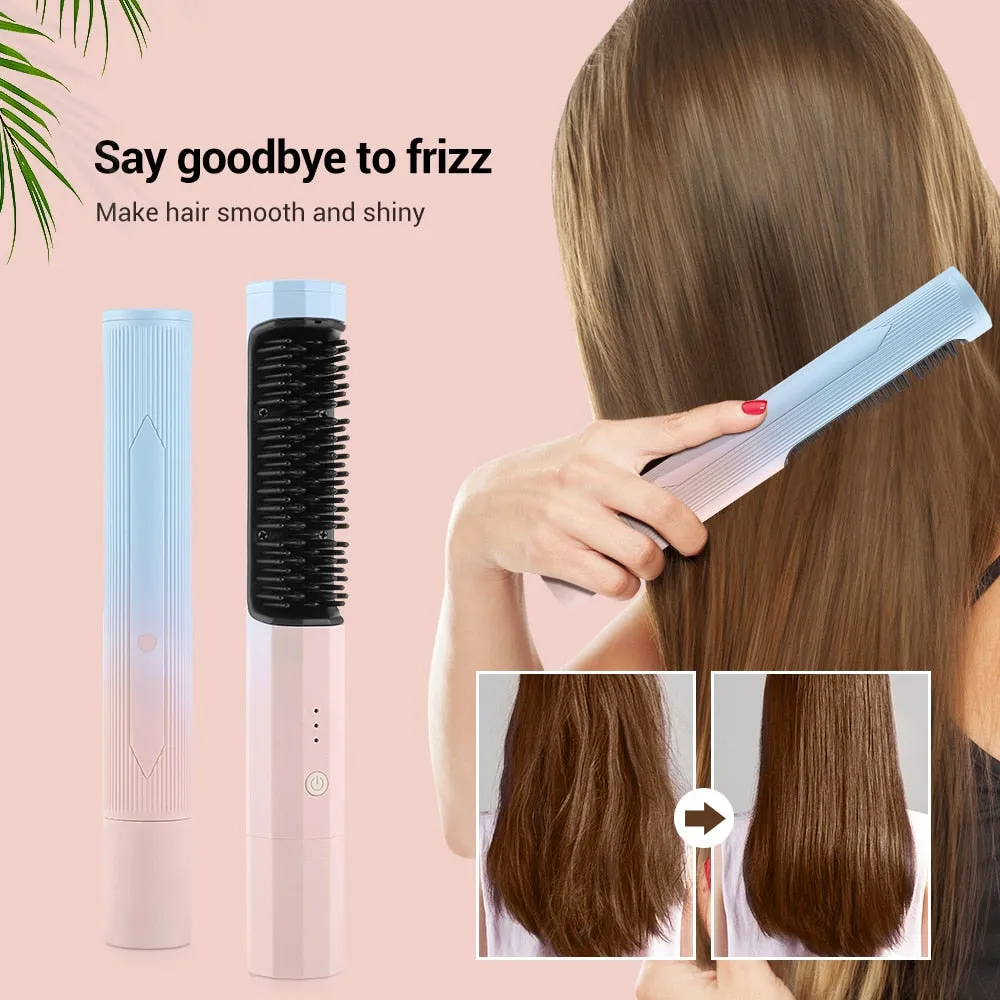 USB  Brush Straightening Hair Curling /Dryer  Styling Tool
