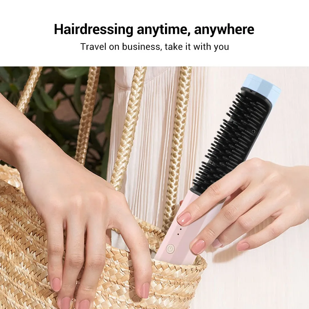 USB  Brush Straightening Hair Curling /Dryer  Styling Tool