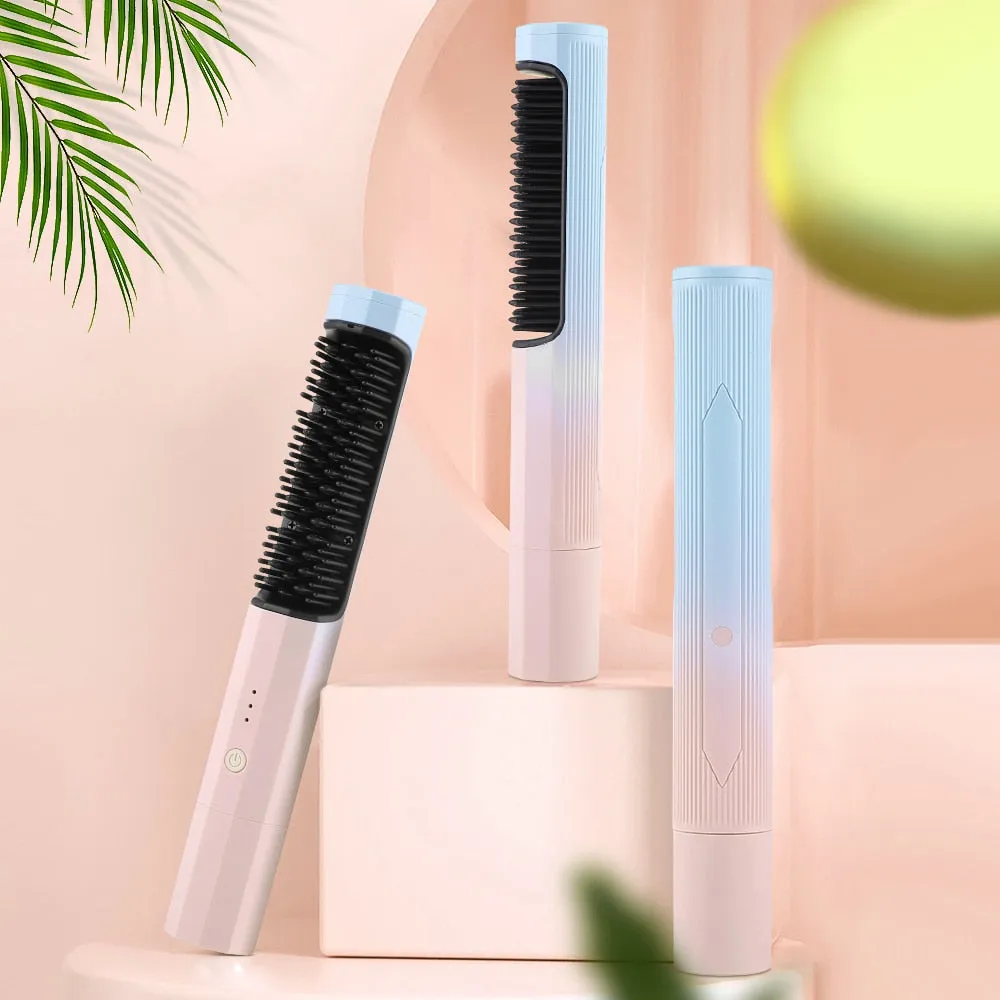 USB  Brush Straightening Hair Curling /Dryer  Styling Tool