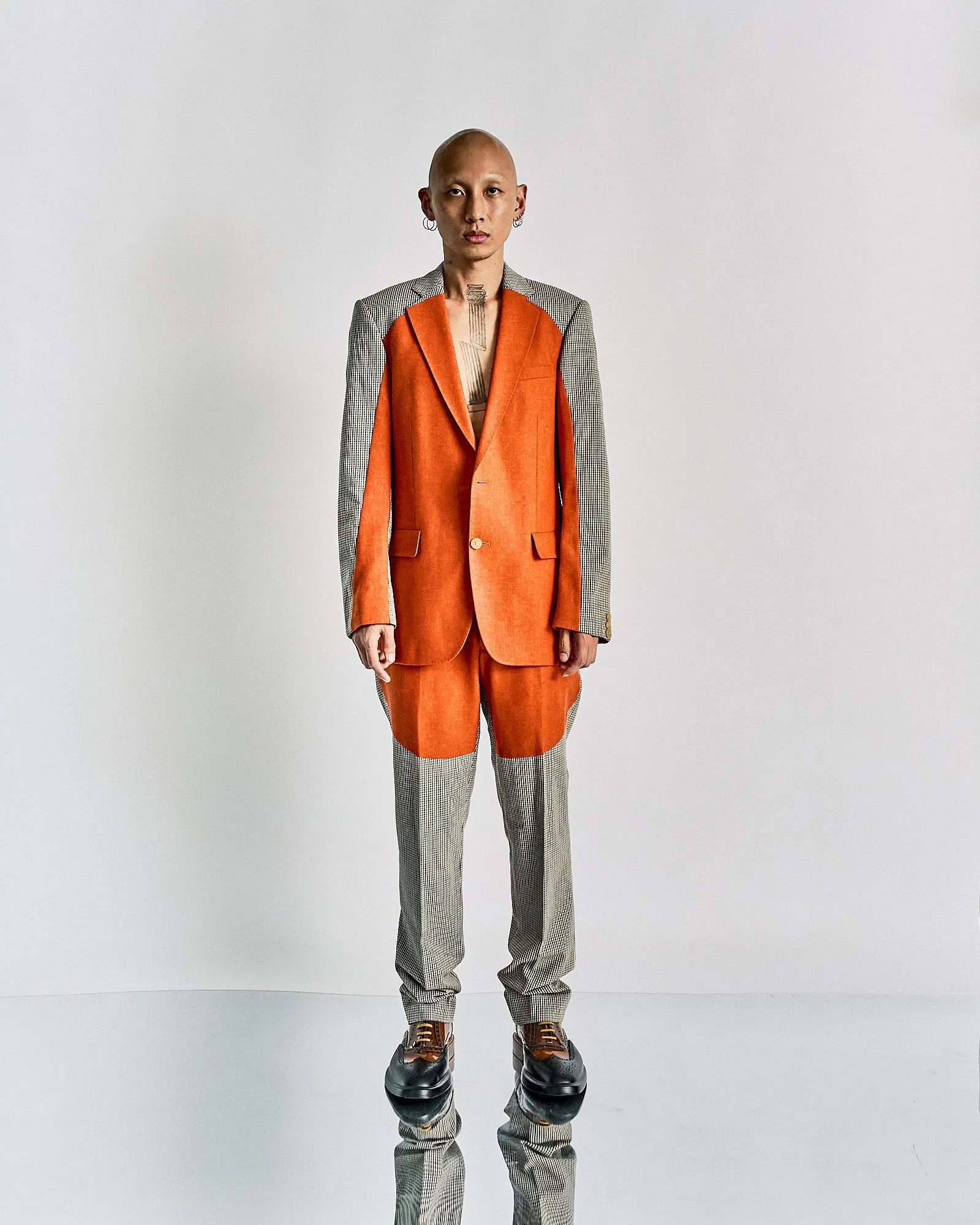 Walter Van Beirendonck FW 2012 Look 6 Circle motif two-piece suit