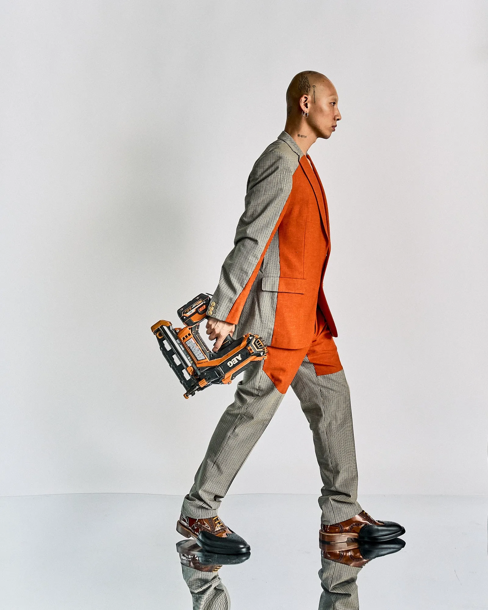 Walter Van Beirendonck FW 2012 Look 6 Circle motif two-piece suit
