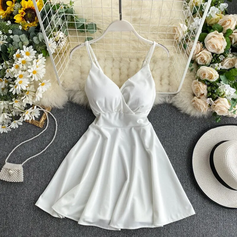 Women Spaghetti Strap Party Dress