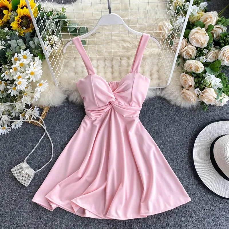 Women Spaghetti Strap Party Dress