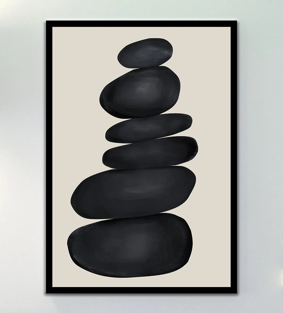 Zen Geometry: Minimalist Black & White Abstract Trio